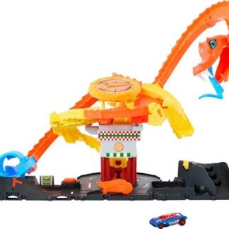 Hot Wheels City, Pista Ataque de Cobra vs Pizzaria e 1 Carrinho em Escala 1:64 (Brinquedos)