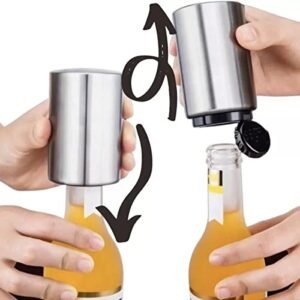 Abridor de Garrafas Automático Magnético Aço Inox Premium (Cervejas)