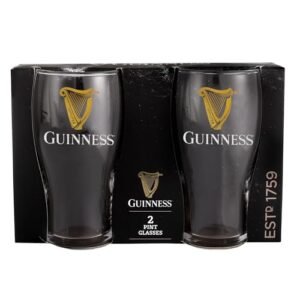 LORD'S ROCKS Copos de cerveja Guinness Official 597 g – Conjunto de 2, copos de cerveja em forma de tulipa da marca – Estilo clássico de pub irlandês (Cervejas)