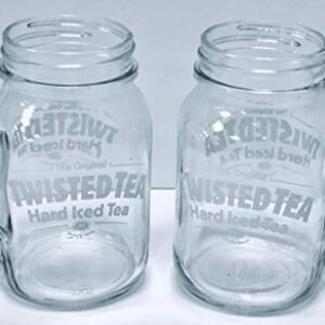 Twisted Tea 623.7 g Mason Jar Canecas | Conjunto de dois (2) (Cervejas)