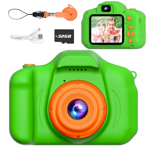 SplashNSpray Câmera infantil para meninas e meninos de 3 a 9 anos, câmera infantil HD 1080p, câmera digital selfie infantil com cartão SD de 32 GB, brinquedos infantis portáteis para 3, 4, 5, 6, 7, 8, (Brinquedos)