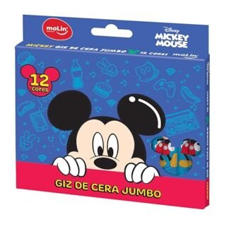Giz de Cera Jumbo Mickey - Cx. c/ 12 cores, Molin, 22647 - A PAGINA (Brinquedos)