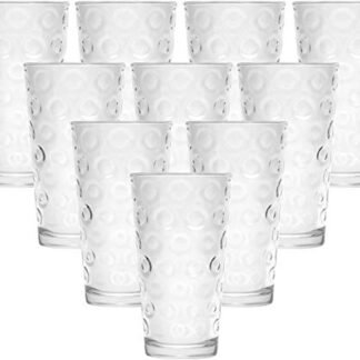 Circleware Conjunto enorme de 10 copos altos altos com base pesada, 455 ml, copos de vidro sem chumbo para água, cerveja e todas as bebidas (Cervejas)