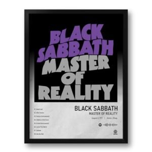 Quadro com Moldura Spotify Álbum Master Of Reality Black.Sabbath - Tam. 33x43cm (Discos de Vinil)
