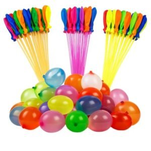 Kit 111 Balões/Bexigas de Água Coloridas – Enchimento Rápido e Fácil – Látex Resistente para Guerra de Balões, Festa Infantil, Piscina, Praia e Brincadeiras ao Ar Livre (Brinquedos)