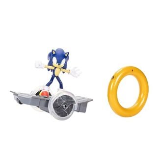 Sonic The Hedgehog Speed RC Skateboard Vehicle with Gold Ring Controller – Light Up Wheels & 360 Spins, Turbo Mode for Extra Boost, 2.4GHz, 100FT Range (Brinquedos)