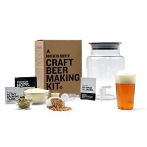 Northern Brewer - Kit iniciante para fabricação de cerveja artesanal sem sifão de 1 galão, equipamento e kit de receita de cerveja (Pale Ale) (Cervejas)