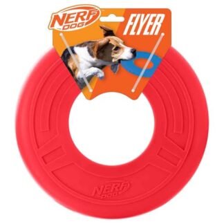 Disco de brinquedo para cães Nerf Dog, nylon, resistente à água, para cães de tamanho médio/grande, vermelho (Brinquedos)