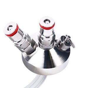 YaeBrew Mini Beer Wine Drink Keg Tap com tubo de linha de cerveja – Dispensador de cerveja de aço inoxidável CO2 Top para 2L, 3,5L, 5L Growler - Homebrew Spear Craft Growler Tools Beer Wine Tool (Cervejas)