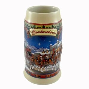 Budweiser Clydesdales Holiday Stein Old Towne Holiday 2003 (Cervejas)