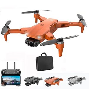 Drone L900 Pro com Camera 4k Full HD Duas Cameras Com GPS 5G WIFI FPV Transmissão em Tempo Real Motores Brushless Alcance remoto 1,2km Drone Profissional Com Case (Laranja) (Brinquedos)