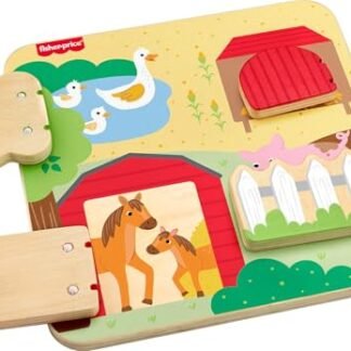 Fisher-Price Brinquedo para Bebês Painel Animaizinhos da Granja de madeira para crianças a partir de 1 ano (Brinquedos)