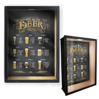 Quadro Decorativo Porta Rolhas Porta Tampinhas em MDF para Área Gourmet Churrasqueira Sala de Jantar (Porta Tampinha) (Cervejas)