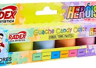 Tinta Guache 015ml 6 Cores Color - Caixa com 6 cores, Radex, 7897, Multicolor (Brinquedos)