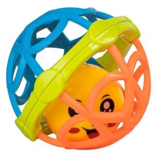 Bola Chocalho Mordedor Bebe Unissex Pimpolho Laranja (Brinquedos)