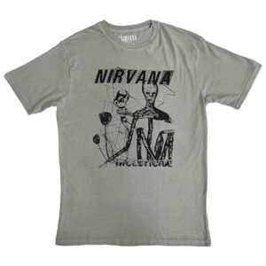 Camiseta Nirvana logotipo banda incesticide oficial unissex marrom, Verde, M (CDs)