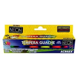 Tinta Guache 6 Cores Neon 15ml Acrilex (Brinquedos)