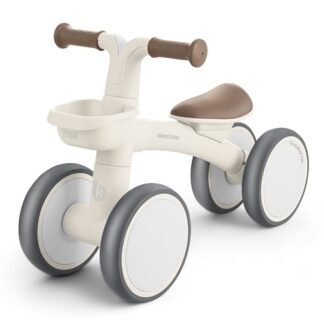 Kikka Boo Bicicleta sem pedais ZIPI, corredores bebé de 1 ano, bicicleta de equilíbrio, bicicleta para bebê com cesta, ajustável, brinquedo para crianças, presente para bebê, bege (Brinquedos)