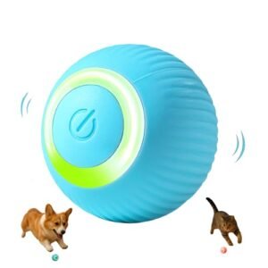 Bola para Pet Inteligente Giratória Interativa Brinquedo para Gatos e Cachorros com Movimento Automático Rotação 360° LED (Brinquedos)