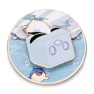 Pokémon Center: Broche de cenas giratórias de Pokémon Eiscue Icy Plunge, Liga de zinco/esmalte rígido, Sem pedras preciosas (Brinquedos)