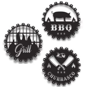 Placas decorativas cantinho do churrasco Área Gourmet Mdf (Cervejas)