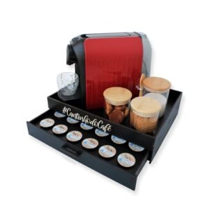 Melhor porta-cápsulas bandeja cantinho do café organizador suporte cafeteira chá servir cor Preto 3 Corações - Box Fan (Café)