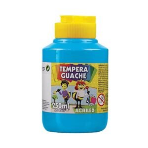 Tempera Guache 250 ml, Acrilex, 020250503, Azul Celeste (Brinquedos)