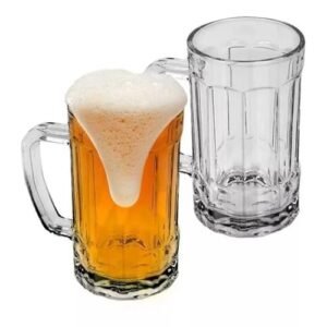 Kit 2 Canecas de Vidro para Chopp e Cerveja Artesanal 390ml (Cervejas)