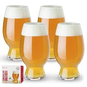 Spiegelau Craft Beer Wheat Beer Cups, conjunto de 4, cristal sem chumbo feito na Europa, copos de cerveja modernos, podem ser lavados na lava-louças, vidro Witbier de qualidade profissional, 750 g (Cervejas)