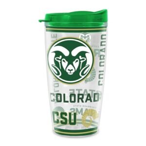 Rico Industries Copo térmico Tritan Mayhem com parede dupla NCAA Colorado State Rams 473 g mantém as bebidas frias e quentes, feito nos EUA (Cervejas)