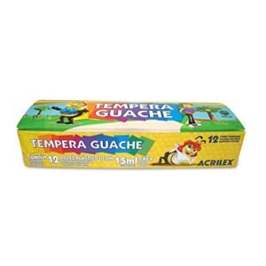 Tempera Guache 15ml 12 Cores, Acrilex, 020120000, Multicor - CURITIBA (Brinquedos)