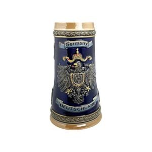 Essence of Europe Gifts 0,7 litro | OktoberfestHaus Deutschland German Adler (Eagle) Caneca de cerveja pintada à mão com cidades gravadas, caneca de cerveja Stein (Cervejas)