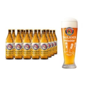 Kit 20 Cervejas Paulaner Lager Munchner Hell Alemã Box 500ml + Copo Prost (Cervejas)