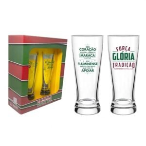 Kit 2 Copos Tulipa Chopp Lager Fluminense 300ml Vidro Oficial – Design Premium para Torcedores, Ideal para Presentear ou Colecionar – Produto Licenciado | KOALAECOM® (Cervejas)