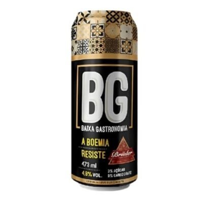Cerveja Artesanal Brüder Baixa Gastronomia BG 473ml, Pack com 12 Latões, Estilo Light Lager Puro Malte, 0% Açúcar, 0% Carboidrato e 0% Gordura, Baixa Caloria e Baixo Amargor (Cervejas)