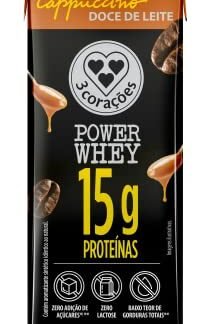 Bebida 3 Corações Cappuccino Power Whey Doce de Leite 250ml (Café)