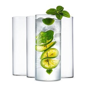 LUXU Copos para beber 355 ml, conjunto de 4 copos finos para água, suco, cerveja, bebidas e coquetéis e bebidas misturadas, copos de cerveja sem chumbo, copos de bebida de vidro (Cervejas)