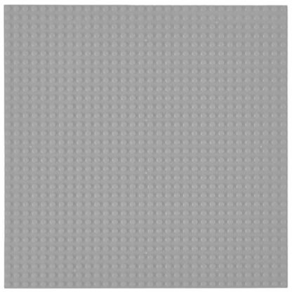 Strictly Briks Compatible with Lego Large Classic Stackable Baseplates, for Building Bricks, Bases for Tables, Mats, and More, 100% Compatible with All Major Brands, Light Gray, 1 Piece, 10x10 Inches (Brinquedos)
