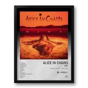 Quadro com Moldura Spotify Álbum Dirt Alice.In.Chains - Tam. 33x43cm (Discos de Vinil)