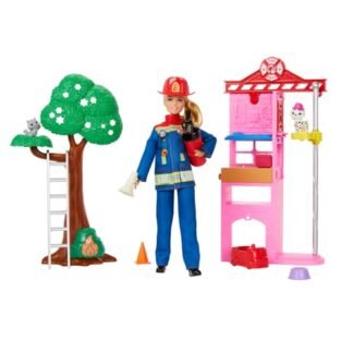Barbie Profissões Conjunto de Brinquedo Bombeira para crianças a partir de 3 anos (Brinquedos)