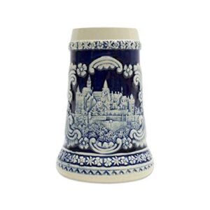 Caneca de cerveja de castelo alemão bávaro gravada Beer Stein da E.H.G. | 0,6 litros (Cervejas)