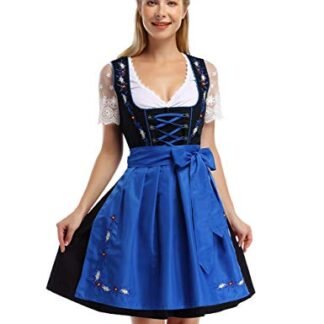 GloryStar Vestido feminino Oktoberfest Dirndl alemão 2 peças fantasia menina cerveja G (Cervejas)