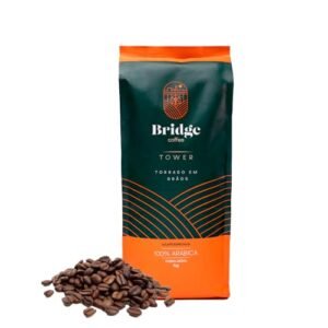 Café Torrado em Grãos 100% Arábica Graos de Torra Média Tower Bridge Coffee Chocolate Meio Amargo e frutas amarelas 1kg (Café)