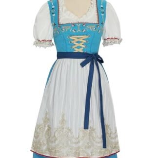 haikyuu Vestidos femininos Dirndl alemão Oktoberfest Fantasia Cerveja Bávara Carnaval Halloween Roupas, Azul, Medium (Cervejas)