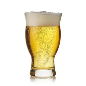 Libbey Craft Brews Copos de cerveja nucleados para lava-louças, conjunto de 4 copos para cervejas leves, Stouts, copos de cerveja nucleados a laser (Cervejas)