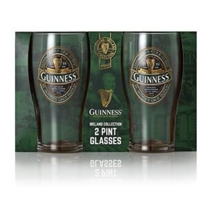 Copos de cerveja Guinness Green Collection, 570 ml, conjunto de 2 – Copo de cerveja para bar e cozinha (Cervejas)