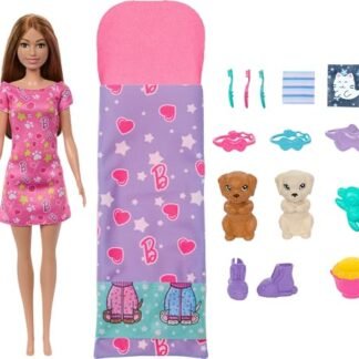 Barbie, Conjunto de Brinquedo Festa do Pijama com Cachorrinhos, Para crianças a partir de 3 anos (Brinquedos)