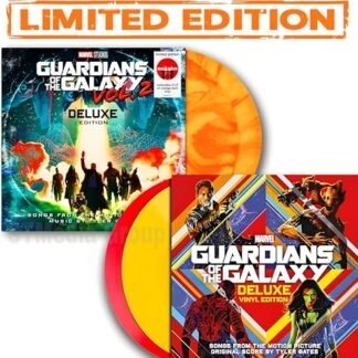 Guardians of the Galaxy Soundtrack Vol. 1 / Vol. 2 Collection (Colored Vinyl, Limited Deluxe Edition) (Red & Yellow, Orange Swirl) [4 LP] - Tyler Bates (Discos de Vinil)