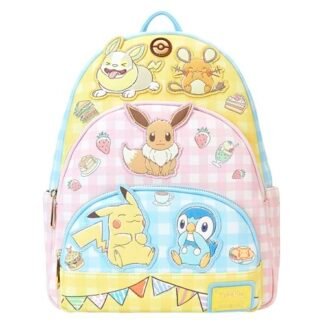 Loungefly Mochila Pokémon Cafe com bolso triplo, Multicolorido, Standard (Brinquedos)