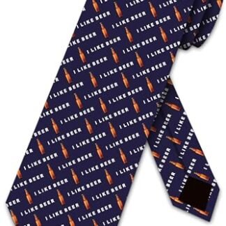 Three Rooker Gravata masculina I Like Beer Ties Craft IPA, Azul marino, tamanho �nico (Cervejas)